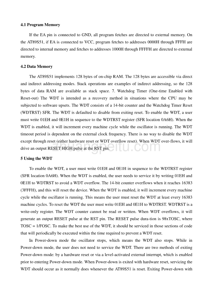 机械专业外文文献翻译-外文翻译--AT89S51概述_第3页