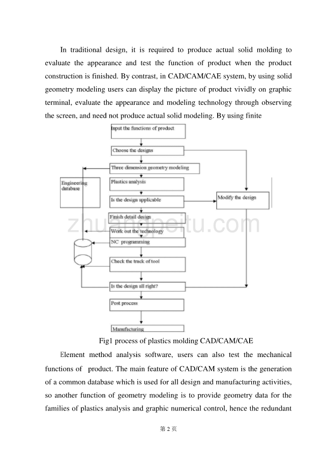 机械专业外文文献翻译-外文翻译--CADCAMCAE系统得发展和应用_第2页