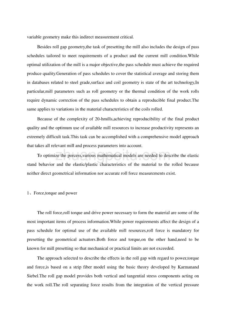 机械专业外文文献翻译-外文翻译--20-h冷轧机的模型化和优化_第2页