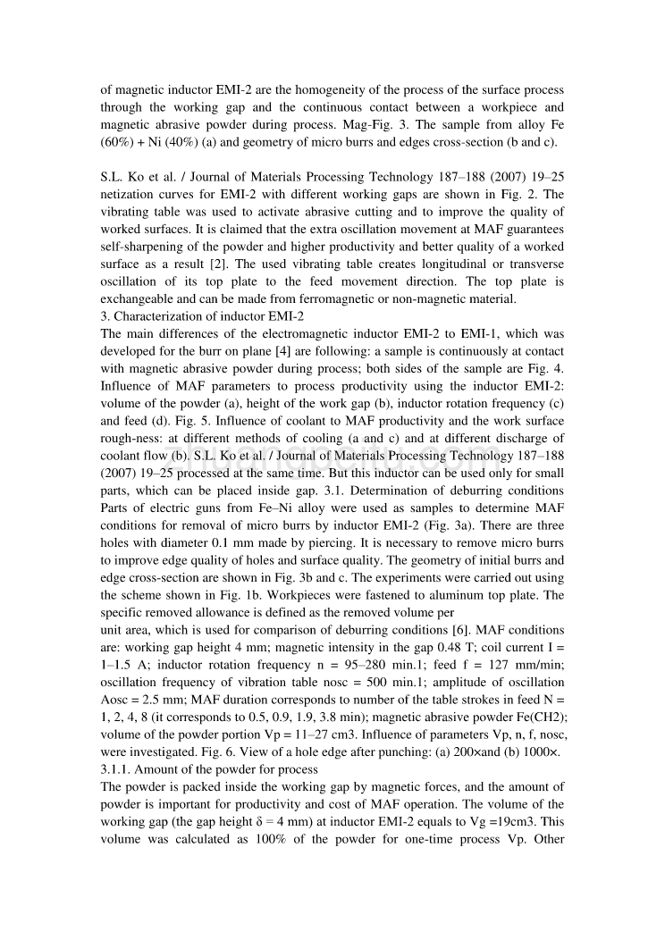 机械专业外文文献翻译-外文翻译--使用磁性粉末去除精密部件上毛刺的加工方法_第3页