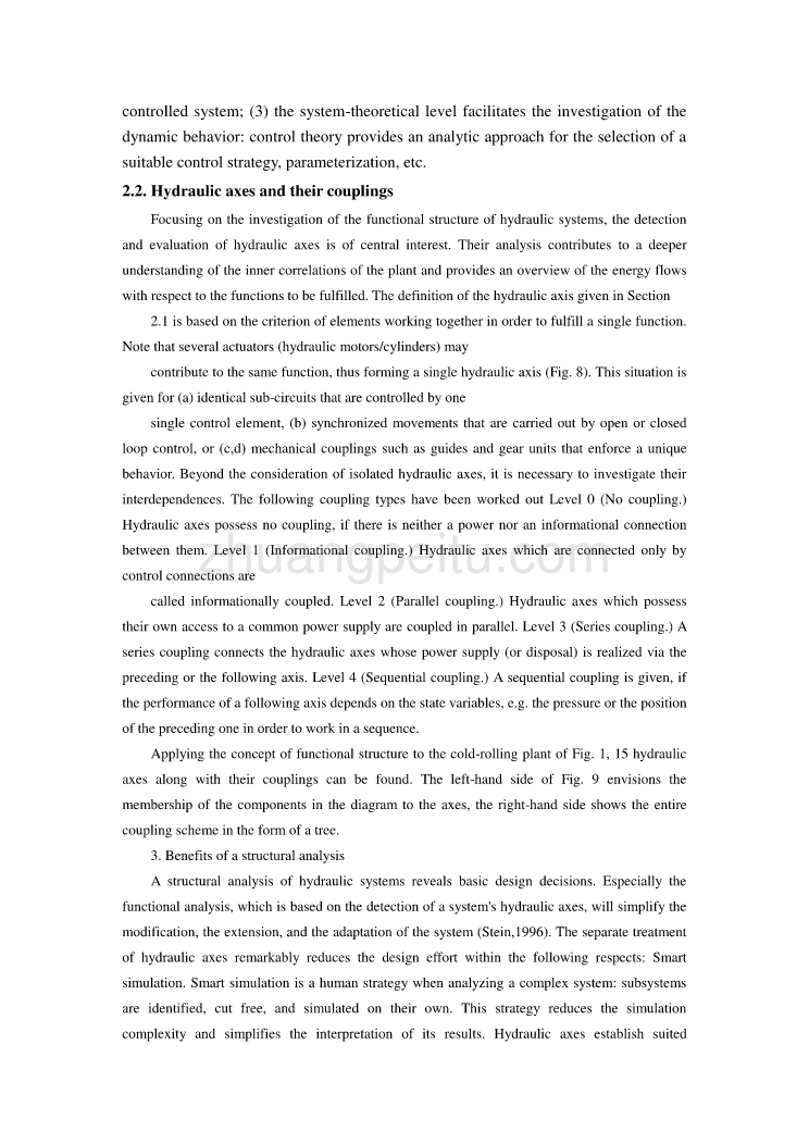 机械专业外文文献翻译-外文翻译--在液压传动控制系统设计的结构分析_第3页