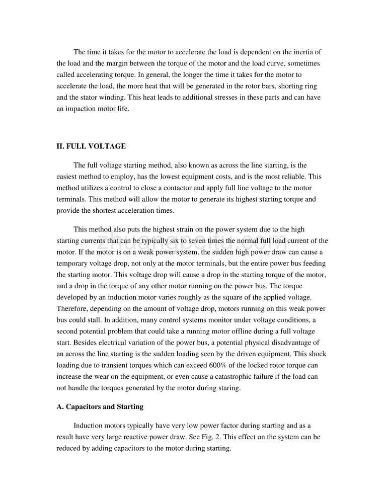 机械专业外文文献翻译-外文翻译--异步电动机起动的方法和问题_第2页