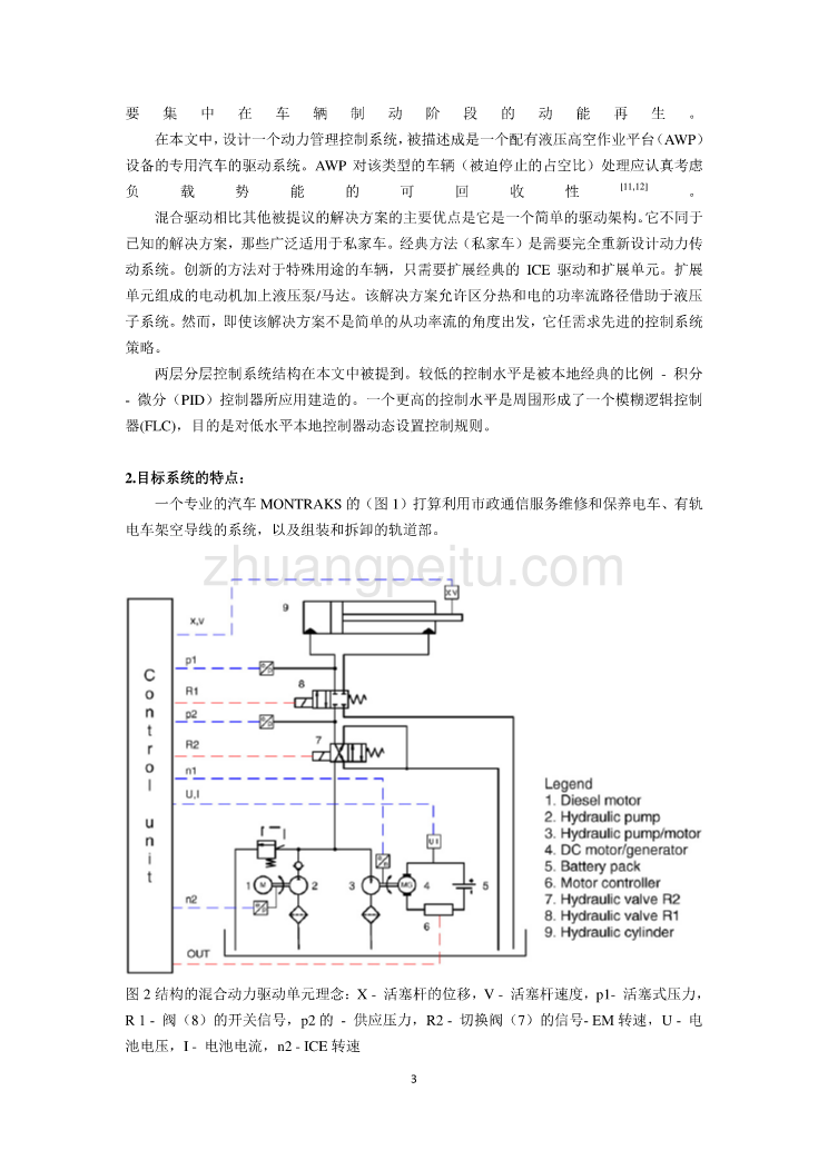 汽车专业外文文献翻译-外文翻译--混合动力驱动车辆安装高空作业平台的控制策略【优秀】_第3页