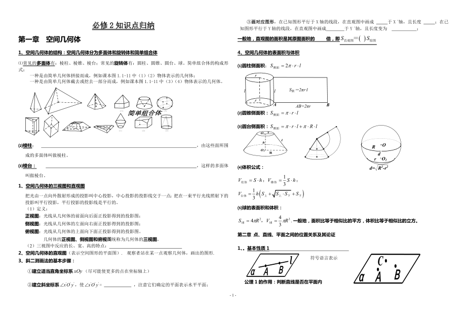 高中數(shù)學(xué)必修2知識(shí)點(diǎn)歸納填空.doc_第1頁(yè)