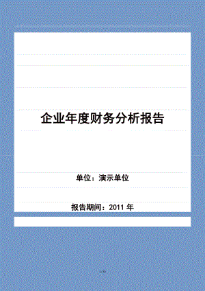 企業(yè)年度財務(wù)分析報告模板.doc