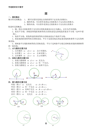 中考圓知識點總結(jié)復習教學課件.doc