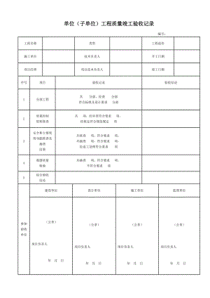 市政給排水管道工程檢驗批質(zhì)量驗收記錄表.doc