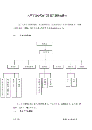 房地產(chǎn)開發(fā)公司組織架構(gòu).doc