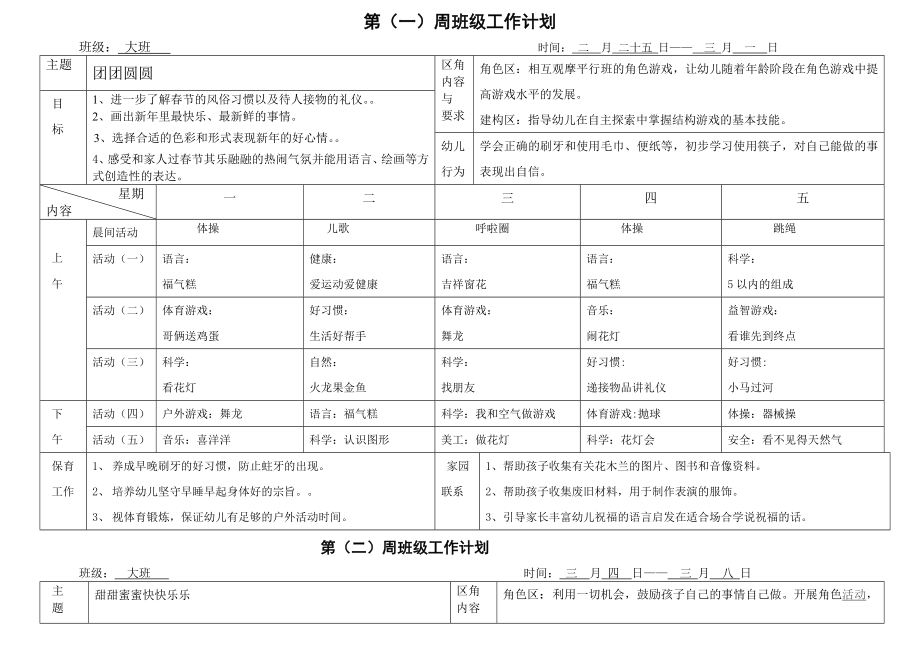 幼兒園中班下學(xué)期周課程安排計(jì)劃表.doc_第1頁(yè)