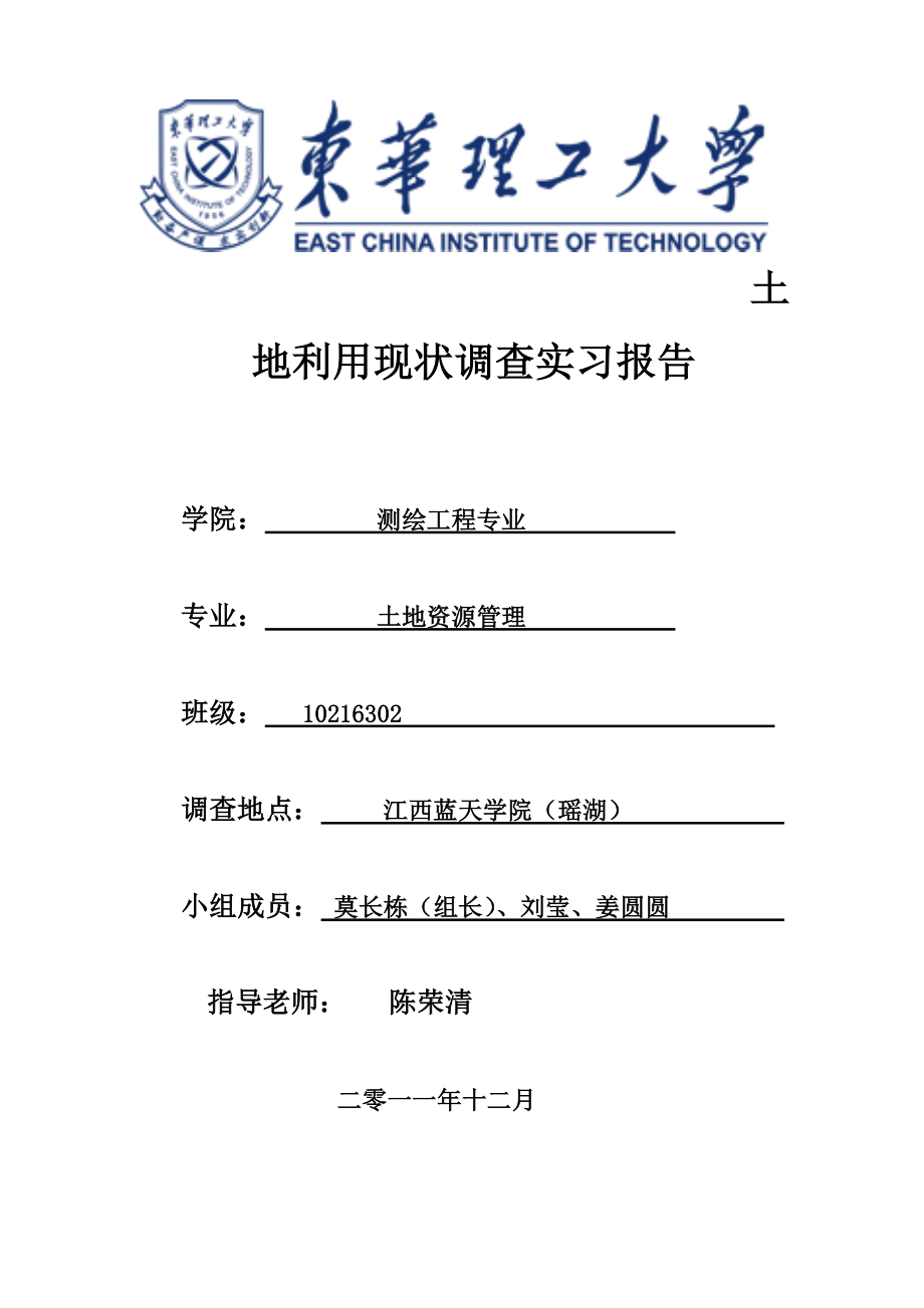 土地利用現(xiàn)狀調(diào)查報(bào)告.doc_第1頁