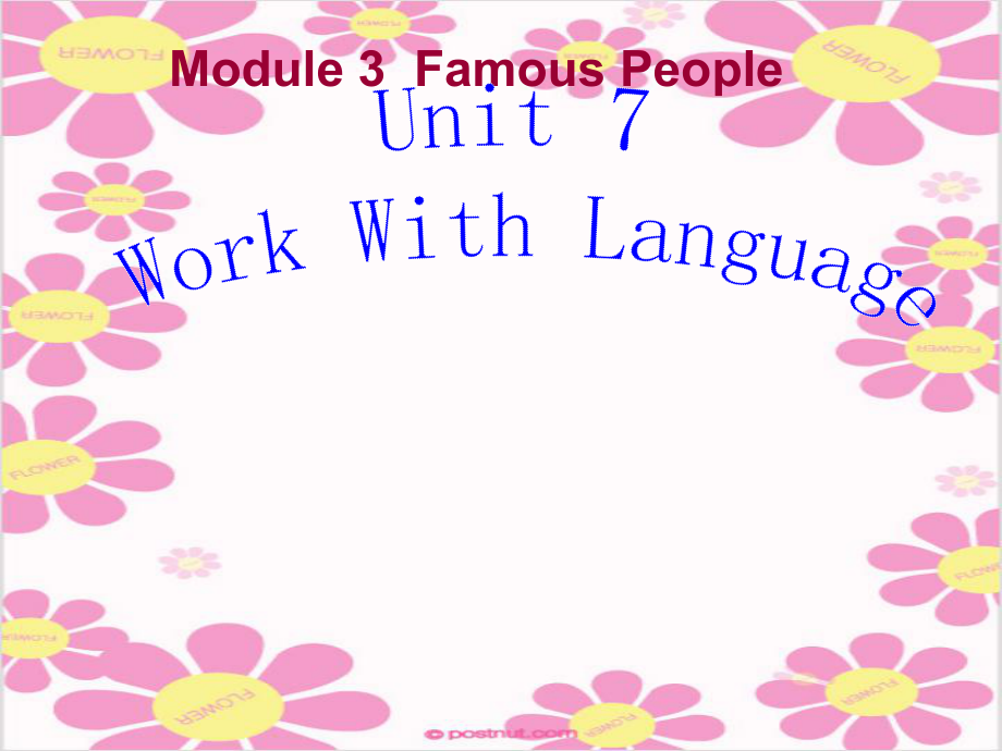 廣州版小學英語六年級下冊《Module 3 Famous People》PPT課件 (2)_第1頁