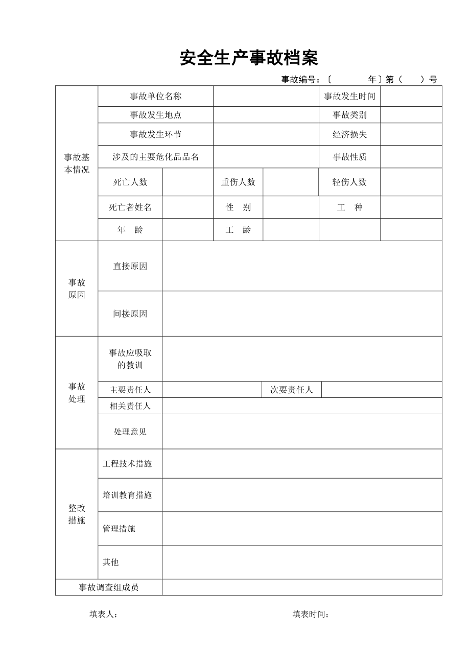 安全生產事故檔案(范本).doc_第1頁