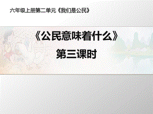 部編版道德與法治六年級上冊《公民意味著什么》 課件(共14張PPT)