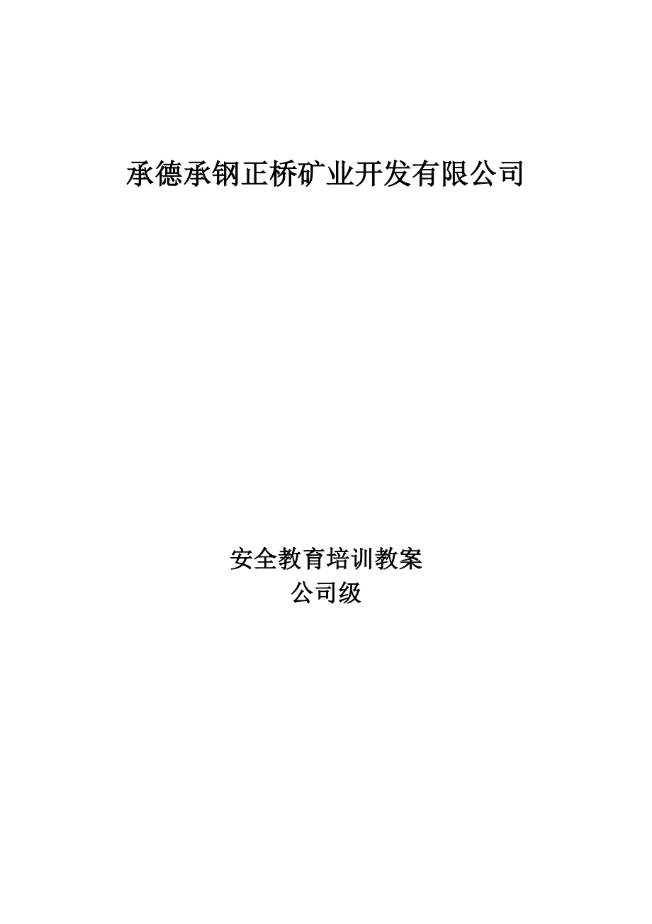 公司級安全教育培訓教案.doc_第1頁