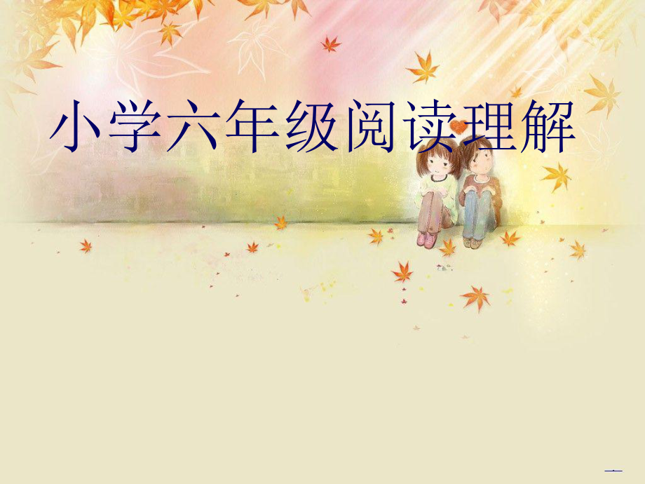 小學(xué)六年級語文閱讀專題.ppt_第1頁