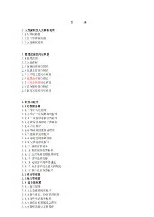 某物業(yè)公司崗位職責(zé)規(guī)范