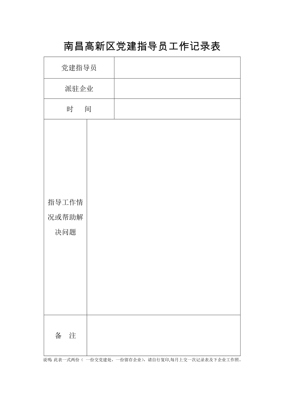 党建指导员工作记录本_第1页