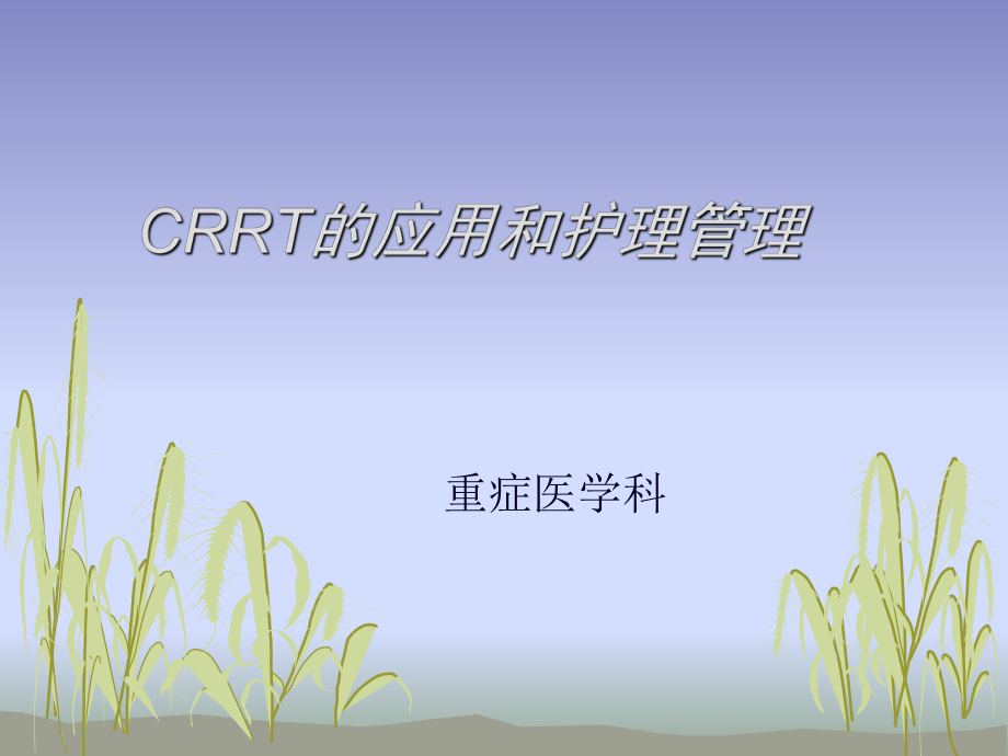 《crrt的應(yīng)用和護(hù)理》PPT課件.ppt_第1頁