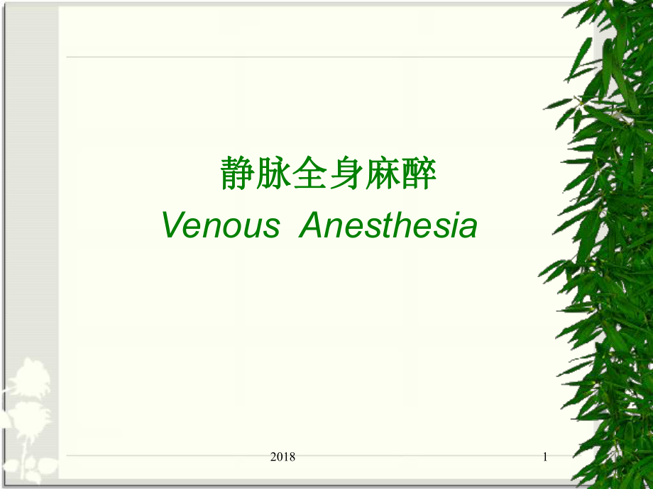 （醫(yī)學(xué)課件）靜脈全身麻醉.ppt_第1頁