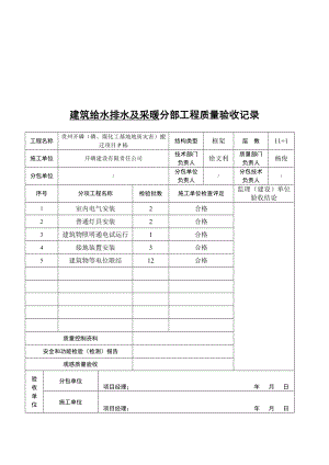 建筑工程質(zhì)量驗收記錄表