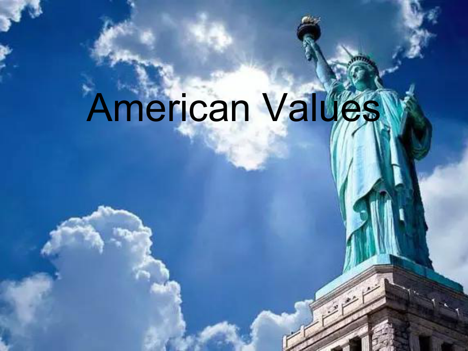 美国人的价值观英文版PPT课件_第1页