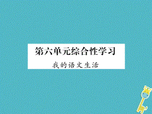 七年級(jí)語文下冊 綜合性學(xué)習(xí) 我的語文生活 新人教版