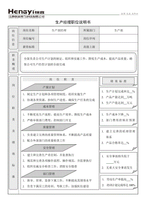 生產(chǎn)部崗位職責(zé)說明書.doc