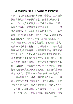 在巡察回訪督查工作動員會上的講話.docx