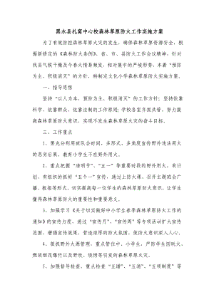 中心校森林草原防火工作實施方案.doc