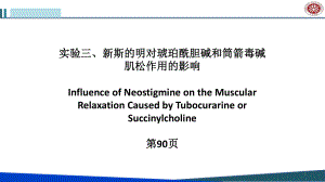 實驗三、新斯的明對琥珀酰膽堿和筒箭毒堿肌松作用的影響-1