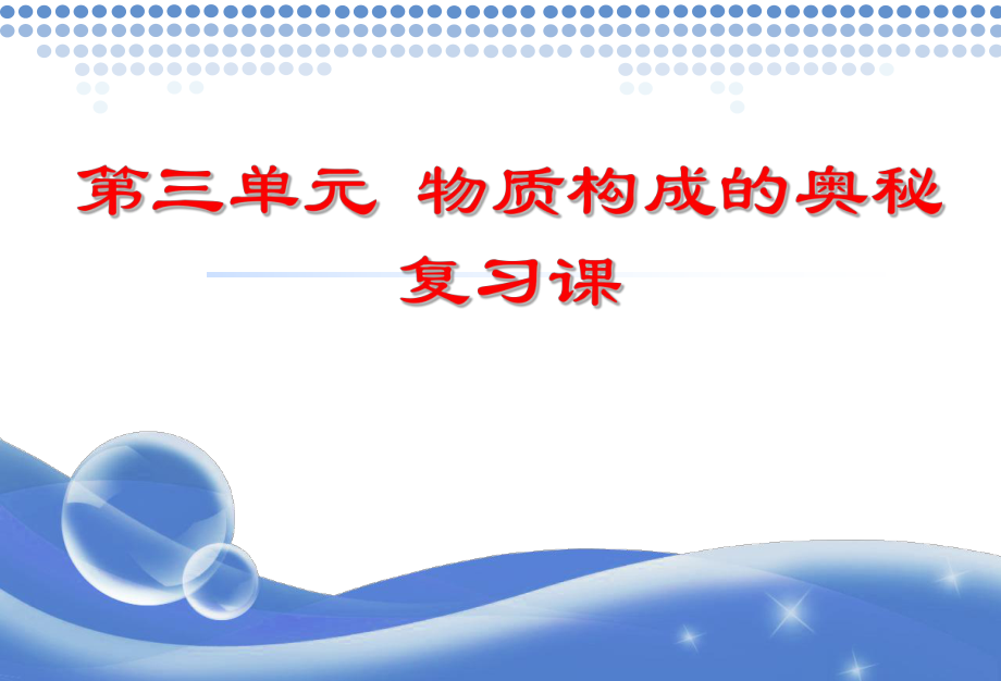 物质构成的奥秘复习(公开课).ppt_第1页