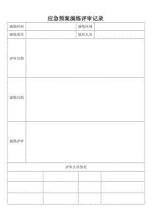 應(yīng)急預(yù)案演練評(píng)審記錄.doc