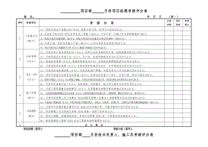 項目部管理人員考核評分表.doc