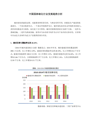 中國園林綠化行業(yè)發(fā)展趨勢分析