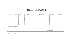 食品生產(chǎn)許可證記錄表格.doc