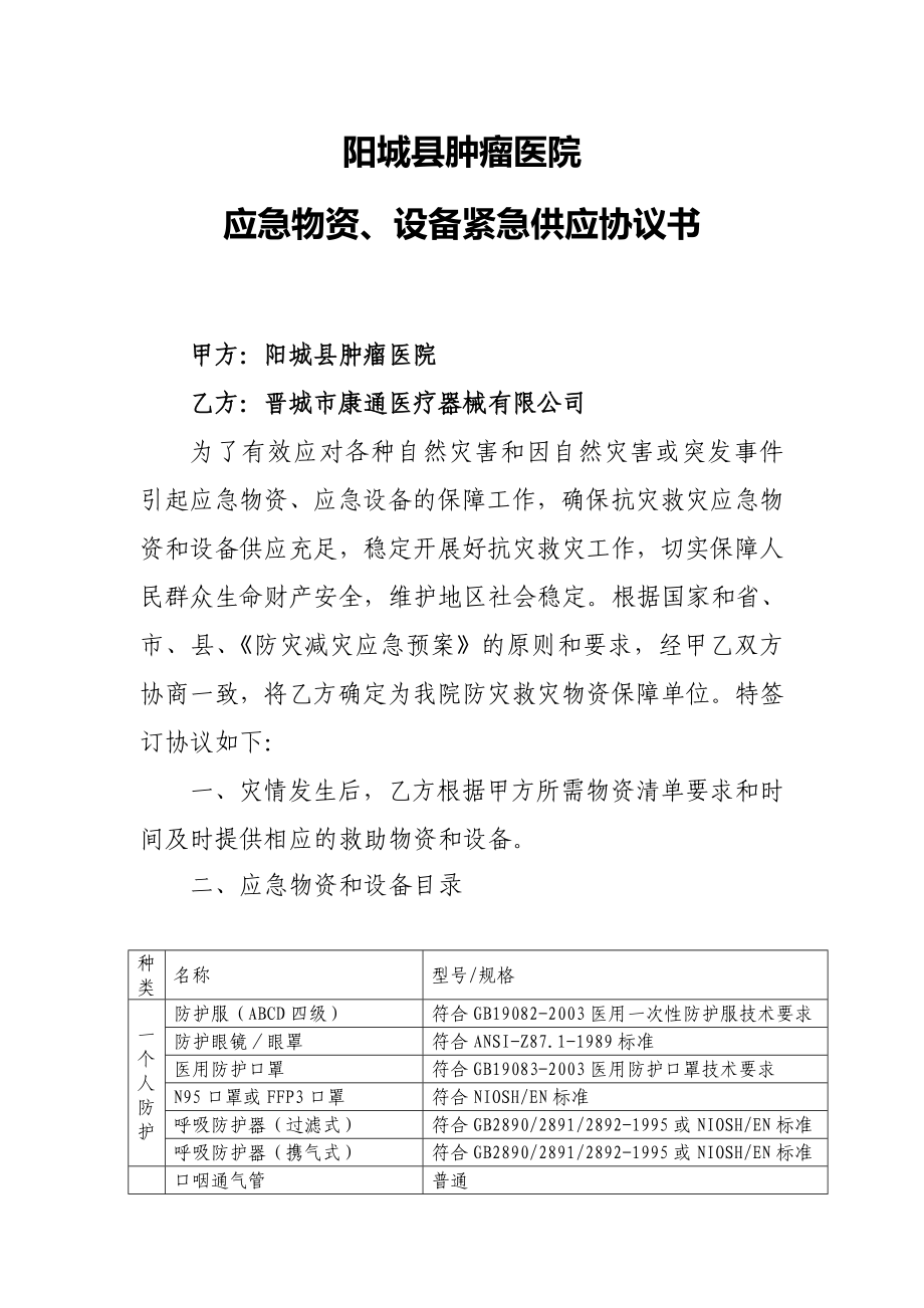 應急物資保障協(xié)議書.doc_第1頁