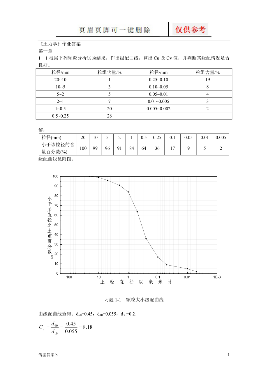 土力學(xué)習(xí)題答案(完整版)[教學(xué)知識(shí)]_第1頁