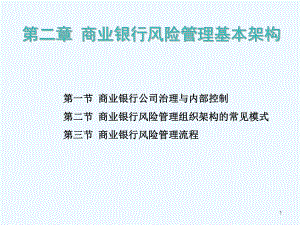 風(fēng)險管理組織架構(gòu) 專業(yè)課件