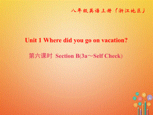 八年級(jí)英語上冊(cè) Unit 1 Where did you go on vacation（第6課時(shí)）Section B（3a-Self Check） （新版）人教新目標(biāo)版