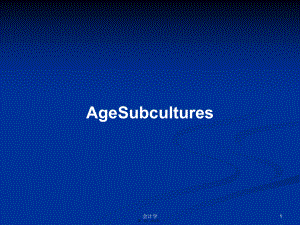 AgeSubcultures学习教案