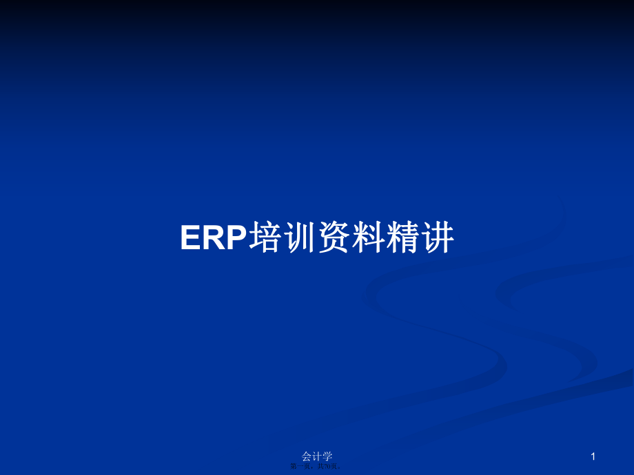 ERP培训资料精讲学习教案_第1页