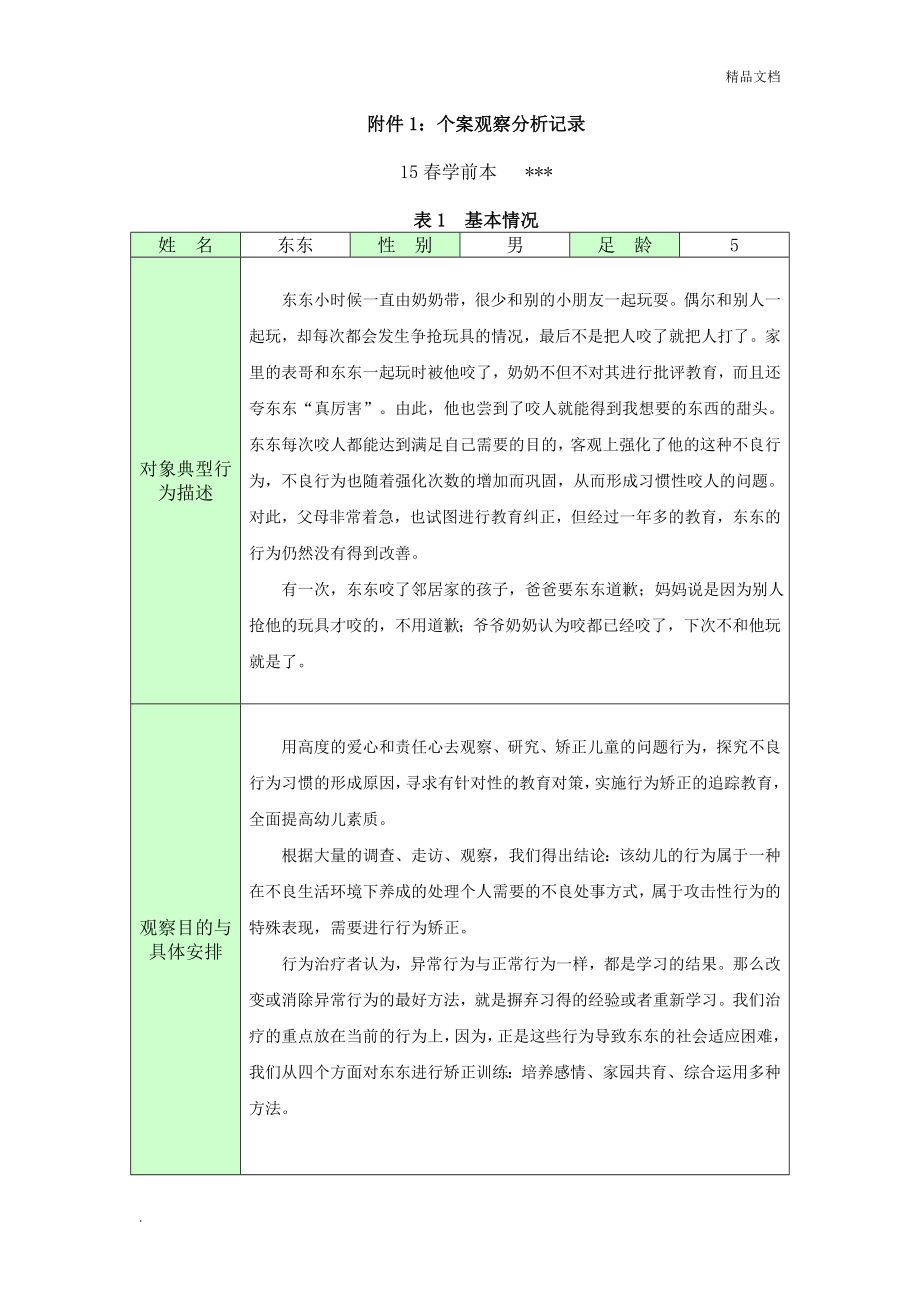 電大學前教育本 保教實習-個案觀察分析記錄.doc_第1頁