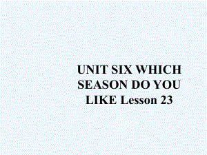 二年級(jí)下冊(cè)英語(yǔ)課件-UNIT SIX WHICH SEASON DO YOU LIKE Lesson 23 (1)_北京課改版