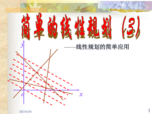 高一數(shù)學(xué)必修5 簡單的線性規(guī)劃1 ppt1