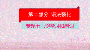 英語學業(yè)水平精準方案 第二部分 語法強化 五 形容詞和副詞