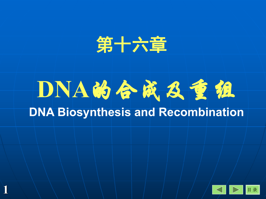 分子生物學(xué)學(xué)習(xí)課件：第三部分DNA的生物合成_第1頁(yè)