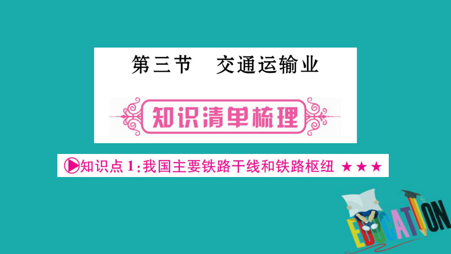 地理總八上 第4章 中國的主要產(chǎn)業(yè) 第3節(jié) 交通運輸業(yè) 湘教版_第1頁