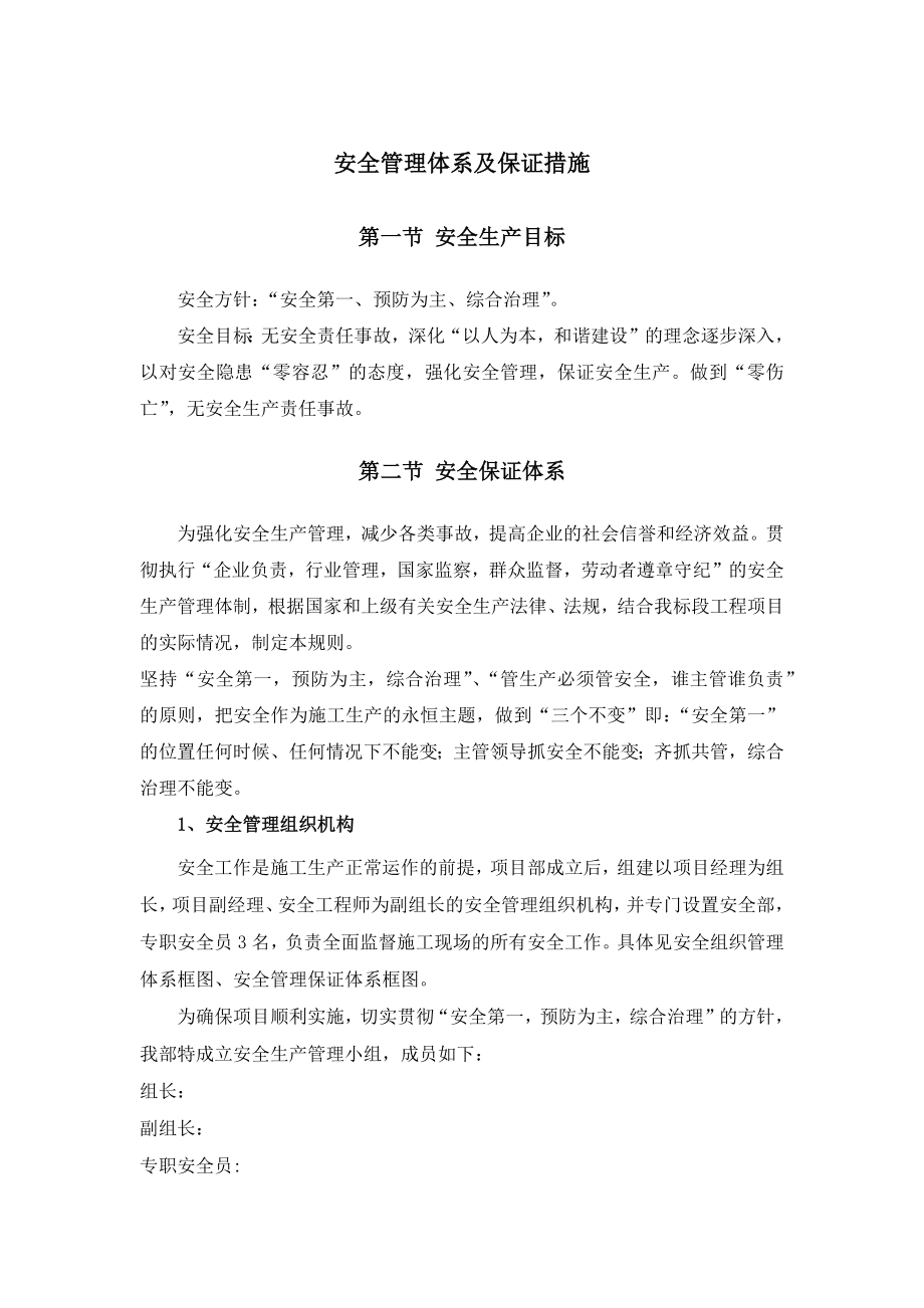 安全管理體系及保證措施.docx_第1頁