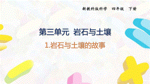 2021杭州新教科版科學四年級下冊第三單元1《巖石與土壤的故事》課件