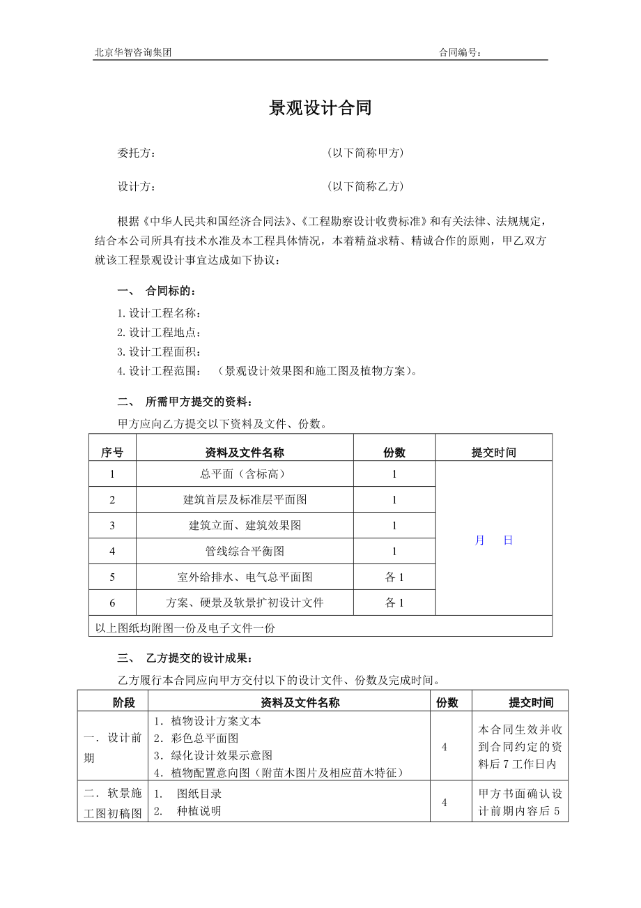 園林綠化景觀工程設(shè)計(jì)合同.doc_第1頁